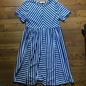 Royal Blue Stripe Dress